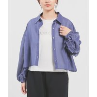 Honeys/ハニーズ Honeys 袖ドロストシアーシャツ トップス シャツ シアーシャツ ブラウス 長袖 袖ドロスト シアー ドロスト 無地 チェック柄 ショート丈 レデ/508312262