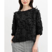 Honeys/ハニーズ Honeys 6分袖ジャカードブラウス トップス ブラウス セットアップ ジャカードブラウス 6分袖ブラウス ボリューム袖 ジャカード織り レディース/508312284