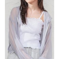 Honeys/ハニーズ Honeys カップ付キャミソール トップス キャミソール カップ付き シャーリング 綿100％ アジャスター インナー ガーリー 夏 白 黒 レディ/508312288