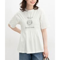 Honeys/ハニーズ Honeys シャーリングロゴTシャツ トップス Tシャツ 半袖Tシャツ カットソー 半袖 コットン 綿 UVカット USAコットン 綿100％ レデ/508312295