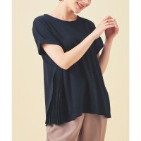 Honeys/ハニーズ Honeys 脇プリーツトップス トップス カットソー 半袖 脇プリーツ 無地 レーヨン混 ナイロン混 ストレッチ Aライン フェミニン 秋 白 レデ/508312310