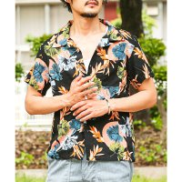 LUXSTYLE/ラグスタイル LUXSTYLE レーヨン半袖アロハシャツ/アロハシャツ 柄シャツ メンズ レディース 大きいサイズ サマー 総柄 ボタニカル 開襟 レーヨン/508312332
