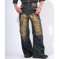LUXSTYLE/ラグスタイル LUXSTYLE ダブルポケットワイドカーゴパンツ/ワイドパンツ ワイドカーゴパンツ デニム ダブルポケット フルレングス丈 12分丈/508312342