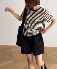 CANAL JEAN/キャナルジーン CANAL JEAN HARING リネン混ボーダーTシャツ/508312592