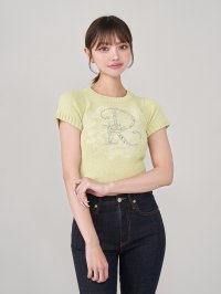 Darich/ダーリッチ Darich DRビジューフラワーニットトップス/508316640