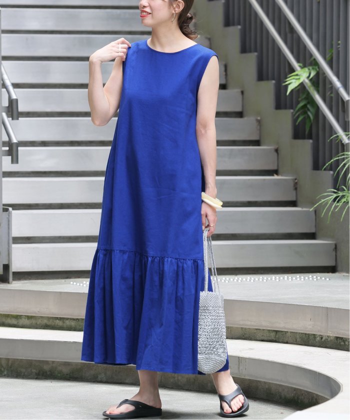 ヘムギャザーロングワンピース　relume JOURNAL STANDARD relume｜ヘムギャザーロングワンピース