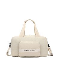 UNGRID bag/アングリッド Ungrid 撥水軽量ソフトナイロン ロゴテープ折り畳みラージボストンバッグ(33L）/508316779