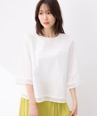 Petit Honfleur/プチ オンフルール Petit Honfleur ピンタックレースブラウス/508317199