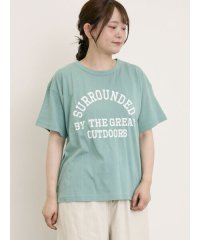 Samansa Mos2/【オーガニックコットン】ロゴプリントTシャツ/508317201