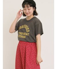 Samansa Mos2/【オーガニックコットン】ロゴプリントTシャツ/508317201