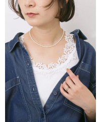 Samansa Mos2 blue/花レースタンク/508317202