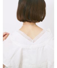 Samansa Mos2 blue/前後2way幅広レースタンク/508317204