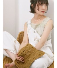 Samansa Mos2 blue/前後2way幅広レースタンク/508317204