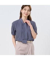 TOKYO SHIRTS/トーキョーシャツ TOKYO SHIRTS ボウタイ プリント ブラウス 五分袖 レディース/508317635