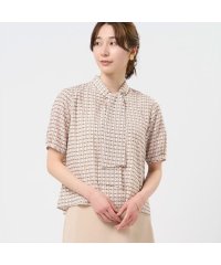 TOKYO SHIRTS/トーキョーシャツ TOKYO SHIRTS ボウタイ プリント ブラウス 五分袖 レディース/508317636