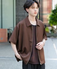 SENSE OF PLACE by URBAN RESEARCH/ZIPショートスリーブルーズシャツ/508317698