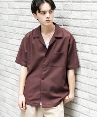 SENSE OF PLACE by URBAN RESEARCH/メランジプリペラオープンカラーショートスリーブシャツ/508317702