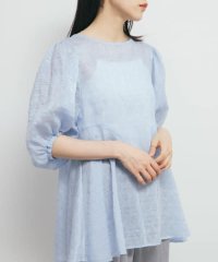 KBF/パネルラインシアーブラウス/508317794