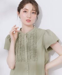 Couture Brooch/【大人フェミニン・華奢見え・通勤】フロントフリルシャツ/508317979