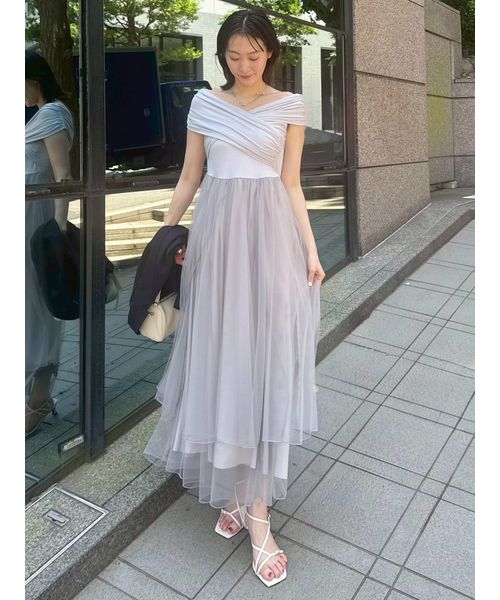 オフショルカットソーコンビチュールワンピース(508318323