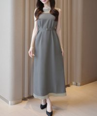 JUNOAH/ジュノア JUNOAH シアードッキングベルト付きIラインワンピース/508318349