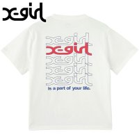 X-girl/エックスガール X－girl REPEAT MILLS LOGO S/S TEE WHITE ホワイト 白 [105252011005]/508318505