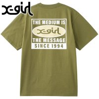 X-girl/エックスガール X－girl BOX LOGO S/S TEE WHITE [105258011001]/508318507
