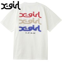 X-girl/エックスガール X－girl GLOW LOGO S/S TEE WHITE [105258011004]/508318508