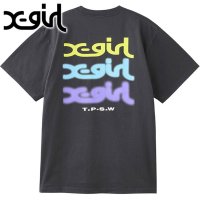 X-girl/エックスガール X－girl GLOW LOGO S/S TEE WHITE [105258011004]/508318508