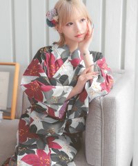 Retica/レティカ Retica 浴衣レディース 4色百合柄 レトロシリーズ 3点セット (ゆかた・平帯・下駄)/508318511