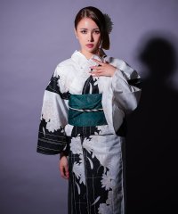 Retica/レティカ Retica 浴衣レディース 白牡丹柄 3点セット (ゆかた・平帯・下駄)/508318512