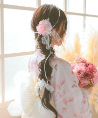 Retica/レティカ Retica 浴衣レディース 浴衣小物 髪飾り パールアクセサリー付きシフォンフラワーレースクリップ浴衣ヘアアクセサリー3点セット/508318513