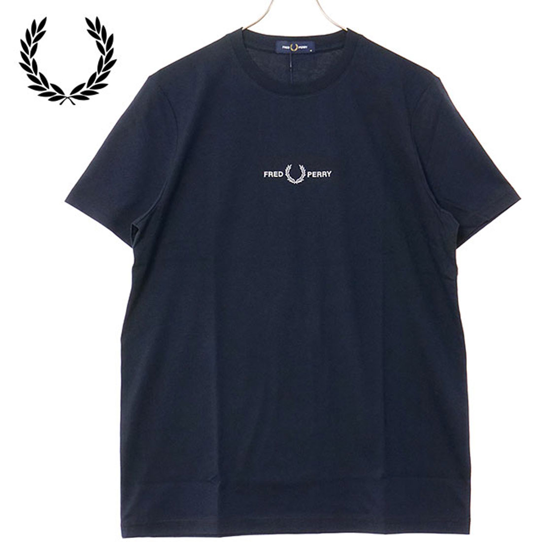 【新品未使用/参考価格1.2万円/下げ札付き】フレッドペリー Tシャツ Embroidered T-Shirt／刺繍Tシャツ（Tシャツ/カットソー）｜FRED
