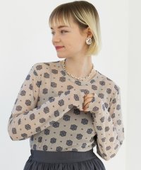 MAISON BREEZE reveur/メゾンブリーズレヴール MAISON BREEZE reveur crew neck printed sheer tops クルーネックプリントシアートップス/508318620