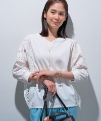 INDIVI/新色登場！【洗える／体型カバー】レースコンビトップス/508022842