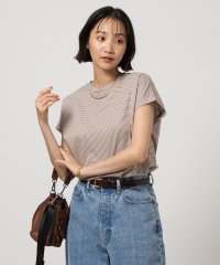 green label relaxing/グロッシー フレンチスリーブ Tシャツ －制菌－/508035034