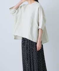 KAGURE/リネンクルーネックハーフスリーブ/508120273