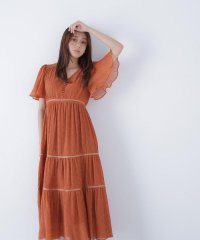 NATURAL BEAUTY BASIC/Vネックプリーツワンピース　　　　　　　/508298827