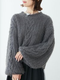 MAJESTIC LEGON/マジェスティックレゴン MAJESTIC LEGON ふわふわケーブルニット/508299578
