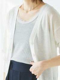 le.coeur blanc/ルクールブラン le.coeur blanc ラメリブタンクトップ/508299712
