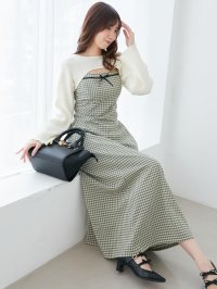 MAJESTIC LEGON/マジェスティックレゴン MAJESTIC LEGON リブニット×デコルテオープンワンピ/508299776