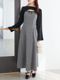 MAJESTIC LEGON/マジェスティックレゴン MAJESTIC LEGON リブニット×デコルテオープンワンピ/508299776