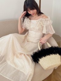 MAJESTIC LEGON/マジェスティックレゴン MAJESTIC LEGON バックレースアップフリルワンピース/508299777