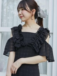 MAJESTIC LEGON/マジェスティックレゴン MAJESTIC LEGON バックレースアップフリルワンピース/508299777