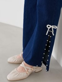 MAJESTIC LEGON/マジェスティックレゴン MAJESTIC LEGON パールスリットデニム/508299878
