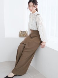 le.coeur blanc/ルクールブラン le.coeur blanc ハイウエストワイドキャミサロペット/508300049