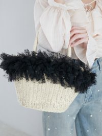 MAJESTIC LEGON/マジェスティックレゴン MAJESTIC LEGON フリルチュールかごバッグ/508300180