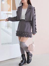 MAJESTIC LEGON/マジェスティックレゴン MAJESTIC LEGON ブローチセットホイップフリルジャケット/508300375