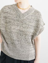le.coeur blanc/ルクールブラン le.coeur blanc 柄編みミックスデザインニットベスト/508300530