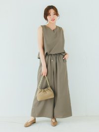 le.coeur blanc/ルクールブラン le.coeur blanc リネンライクオールインワン/508300921